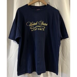USAF US Air Force‎ T Shirt XL Blue Soffe Shirts Vintage USA 1990s